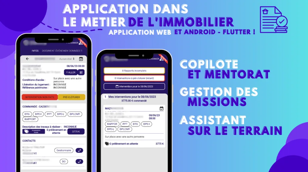 Application mobile Flutter pour le terrain